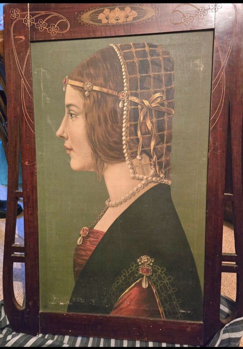 Репродукция върху платно - La Belle Ferronniere , Leonardo Da Vinci