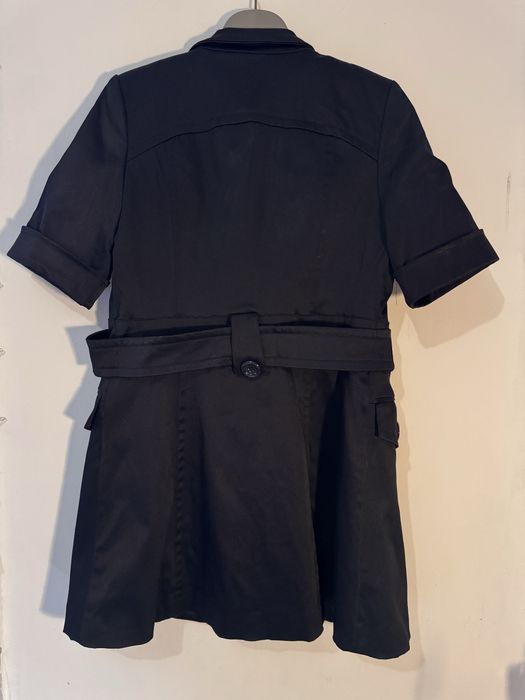 Trench cu mânecă scurtă, pentru toamnă,elegant,bleumarin,Atmosphere,38