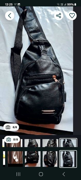 Borseta neagra unisex vinilin