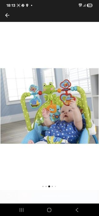 Vând balansoar pentru bebeluși – model Blue Roker (0-18 kg)