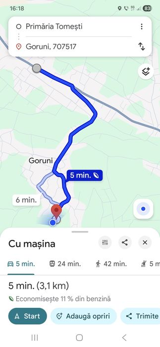 PF Teren Goruni-Tomesti, intravilan