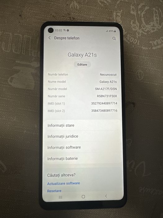 sam A21s ,32 gb dual sim ,3 gb ram