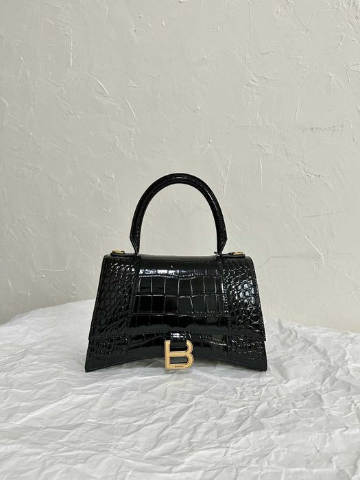 Geanta Balenciaga Hourglass, crocodile, 23x10x24cm, Premium
