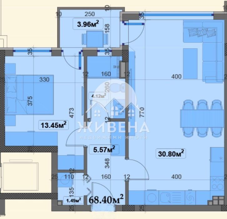 Продава 2-стаен апартамент, в строеж, м-т Манастирски рид