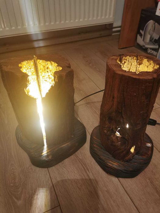 Log Lamps (Lampi din Buturugi