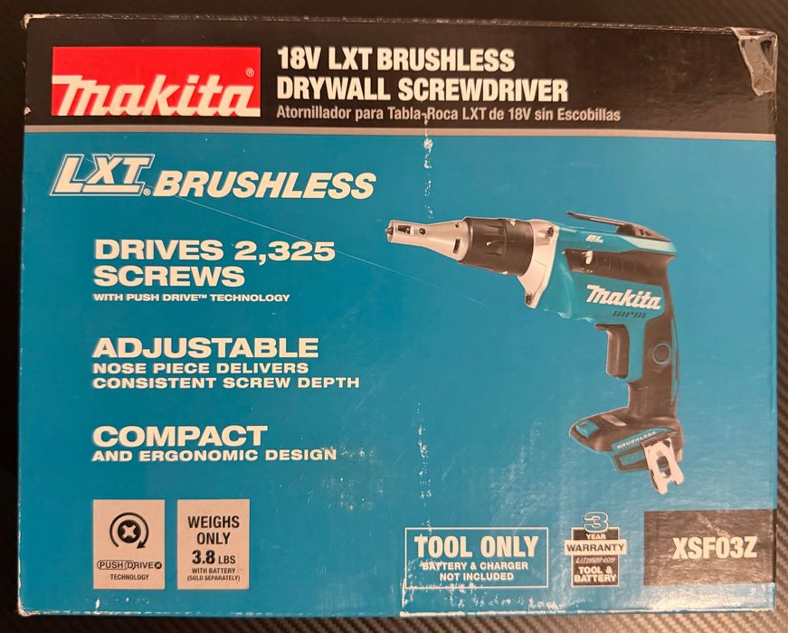 Vand surubelnita profesionala Makita 18V LXT Brushless pentru gips-carton, noua, in cutie.