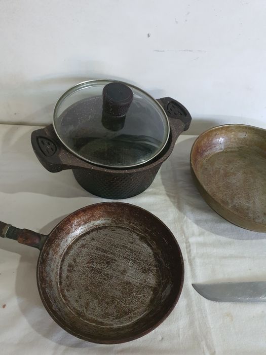 Казанчик Сковородка кухонный нож