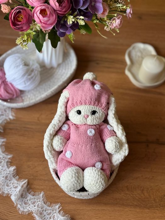 Именная зайка на рождение малыша