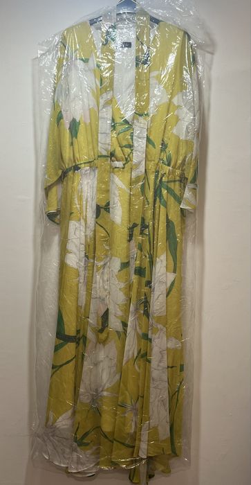 Rochie eleganta galben /verde