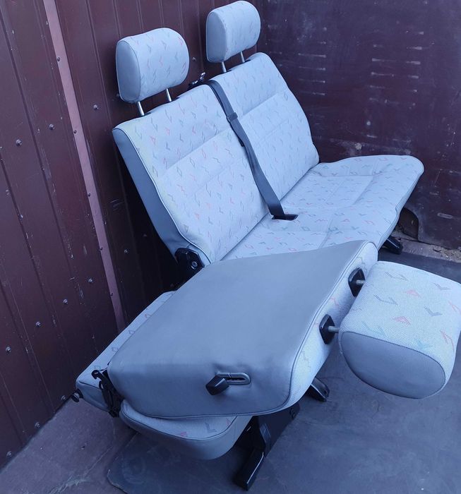Bancheta Spate Dubla Saun 3 Locuri Vw Bus Transporter Caravelle T4 T5 Rabatabile Scaune Impecabile