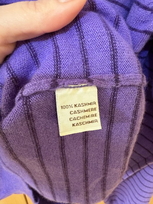 Мъжки пуловер 100% кашмир.Di ADAMO .размер М. цвят лилав