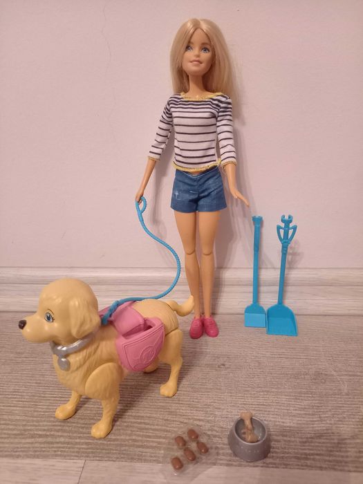Seturi Barbie calatorie, cu catel, pizza, animale, bicicleta, delfin