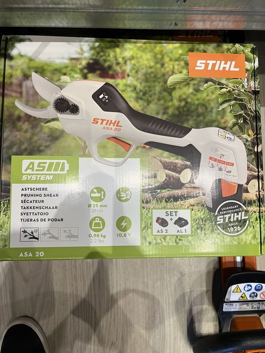 Fierastrau de gard viu Stihl HSA 40,foarfeca de pomi Stihl ASA 20,emondor Stihl-Noua