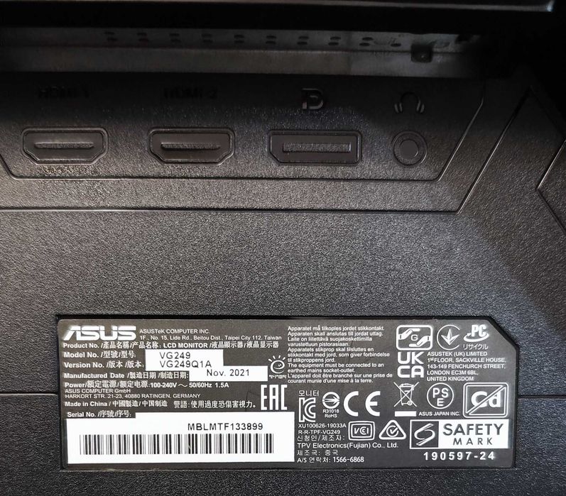 Монитор ASUS TUF Gaming VG249Q1