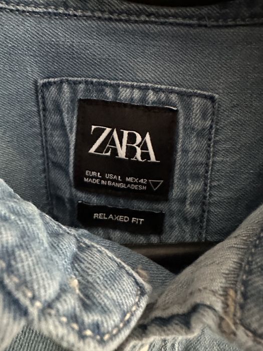 Zara синя дънкова риза размер L