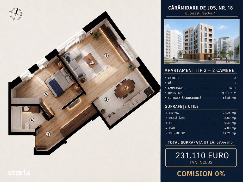 Apartament 2 camere NOU! - Finalizare 2027 - Metrou Tineretului, Parc — fotografia 1