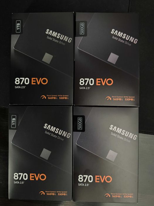 4 x SSD Samsung 870 EVO NOI – 2x 1TB + 2x 500GB – 3TB total