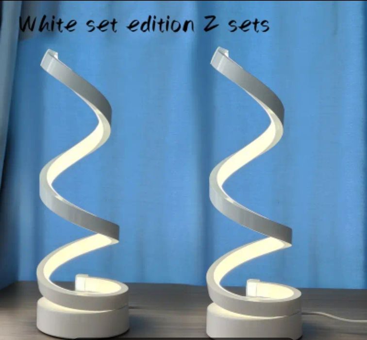 Lampă de masă spirală. 2 buc