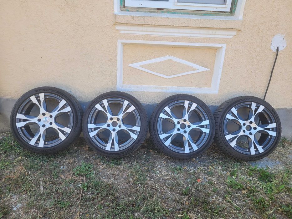 Set 4 roți complete jante aliaj + anvelope Michelin- Stare foarte bună