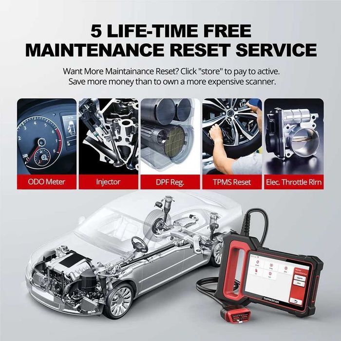 Diagnoza Tester Auto multimarca GizMondo® Launch THINKSCAN PLUS S7 + 5 functii service la alegere, din 28 functii disponibile, UPDATE life time