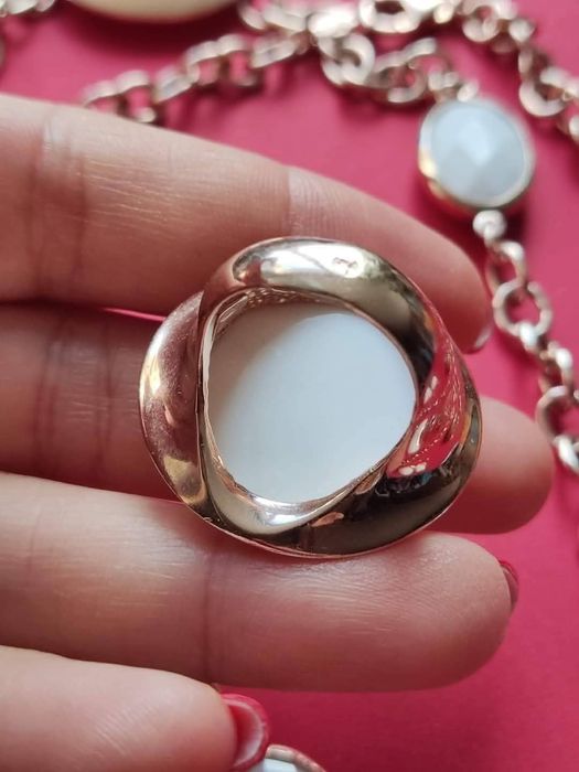 Луксозен сребърен комплелт с Бял Оникс