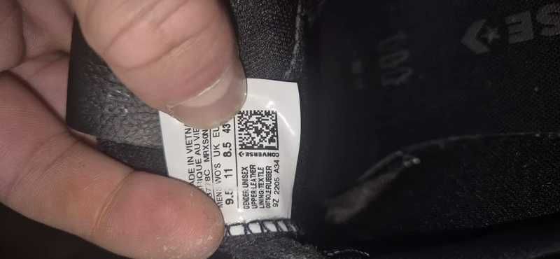 Converse Star Player Triple Black – Piele Întoarsă – Mărimea 43