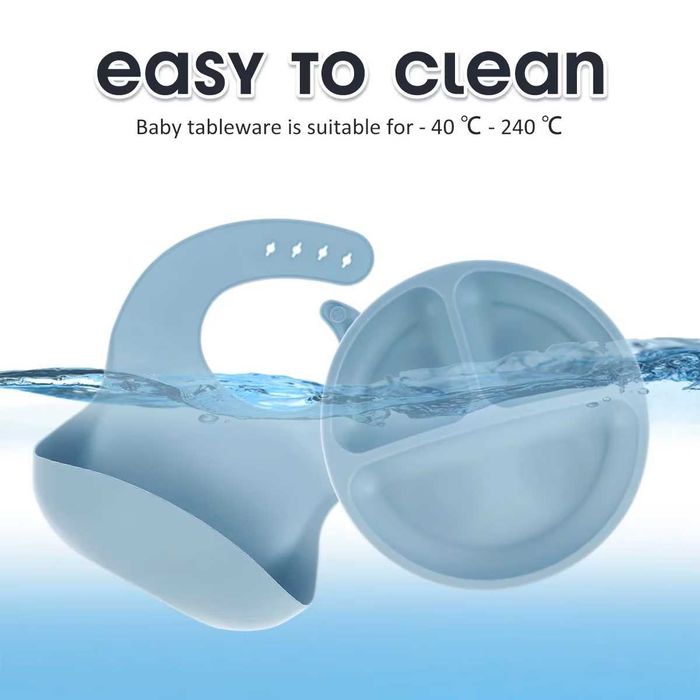 Set hranire bebelusi si copii, pentru diversificare din silicon