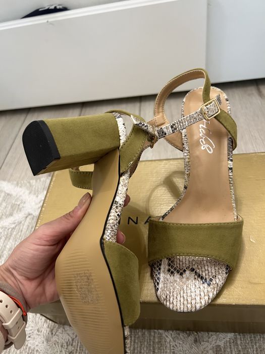 Sandale kaki si animal print 37