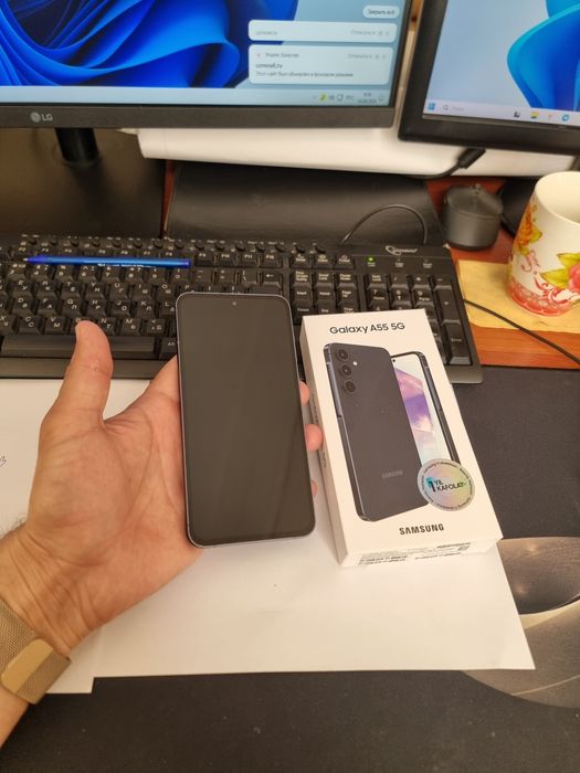 Samsung A55 5G 8/128gb(2025)iwlawi zur aybi yuq tozza telefon