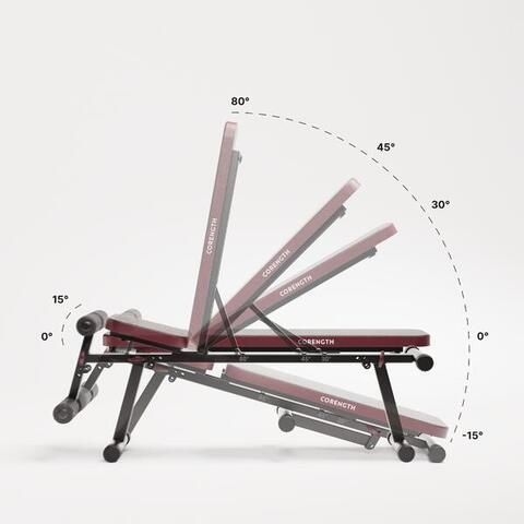 Bancă fitness reglabilă și pliabilă