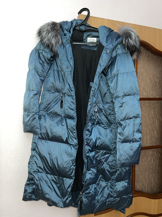 Пуховик полностью натуральный с капюшоном