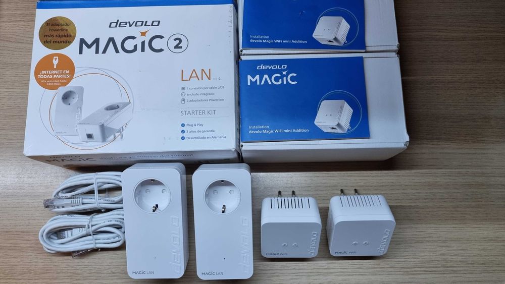 KIT 2 Buc PowerLan DEVOLO Magic 2 LAN + 2 Buc DEVOLO Magic mini 1 wifi
