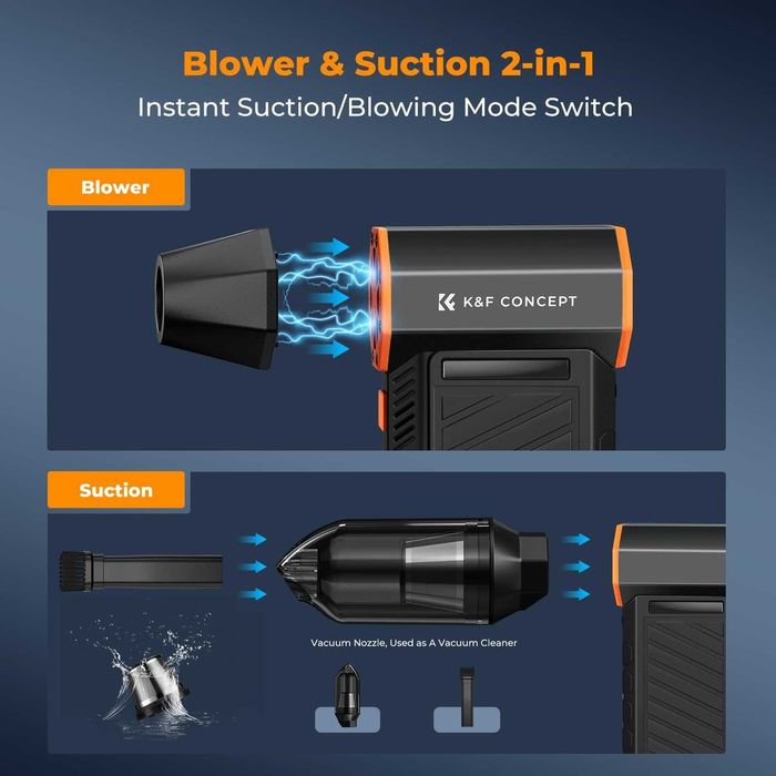 Мощна Електрическа духалка Прахосмукачка K&F Concept 300000 RPM