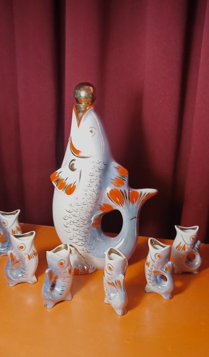 Коллекция рюмки-рыбки СССР.