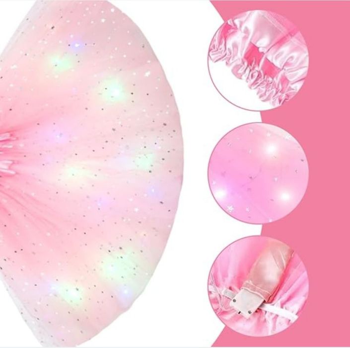 Детска светеща пола с LED светлини  + подарък мини Елза