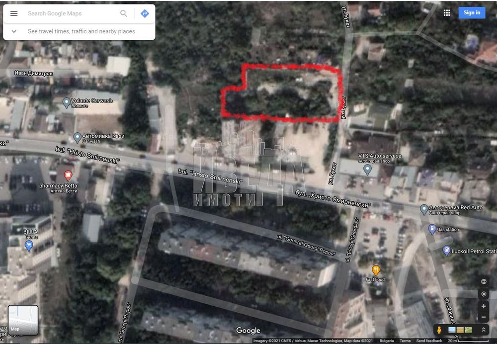 Парцел в Варна-Изгрев площ 1800 цена 288000