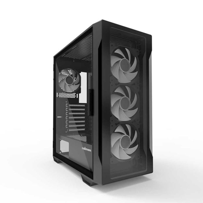 }Корпус Zalman I3 NEO TG BLACK, без БП, RGB fans