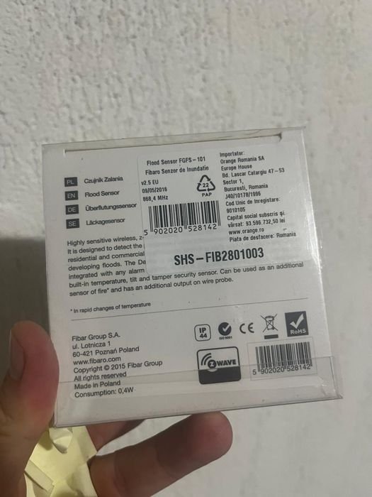 Senzor inundație fibaro Nou