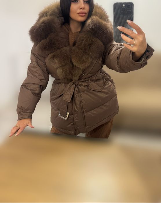 Geaca cu blana naturală