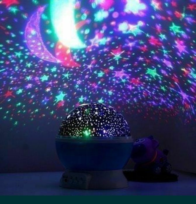 Ночник детский светильник меняет цвета,мигает,вращается