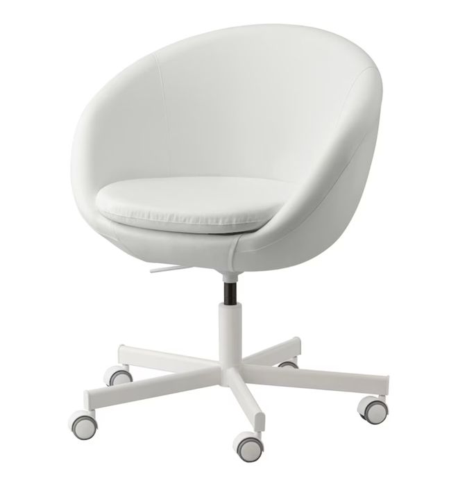Scaun birou rotativ alb