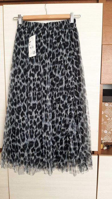 Fusta animal print gri 36 S