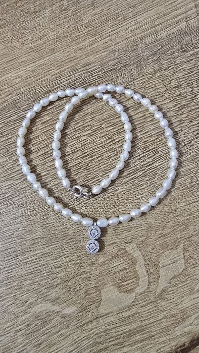 Perle de cultura cu argint placat cu aur