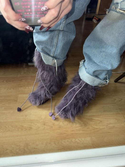 Ghete de iarna din blanita mov