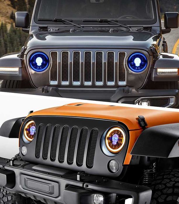 Set Faruri RGB JEEP WRANGLER JK 2007-2017 Nissan Patrol “SKULL”
