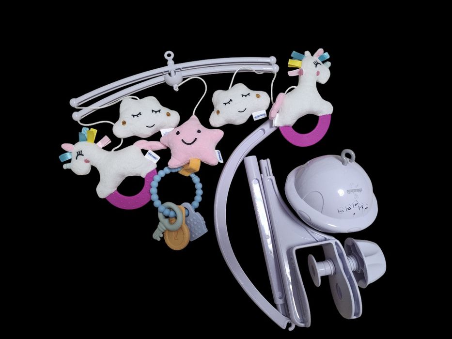 CHIPOLINO Музикална въртележка за легло и кошара с проектор ЕДНОРОГ