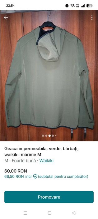 Geaca impermeabila bărbați mărime M waikiki