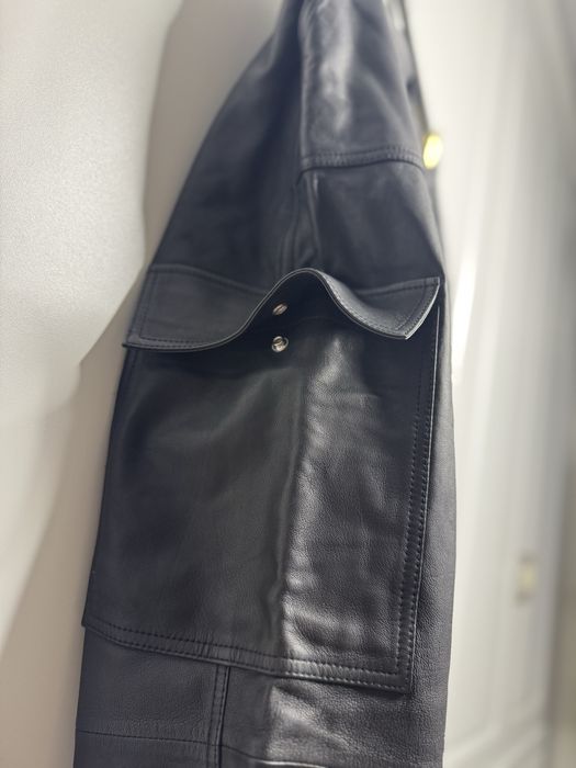 Pantaloni cargo piele naturala Vero Moda
