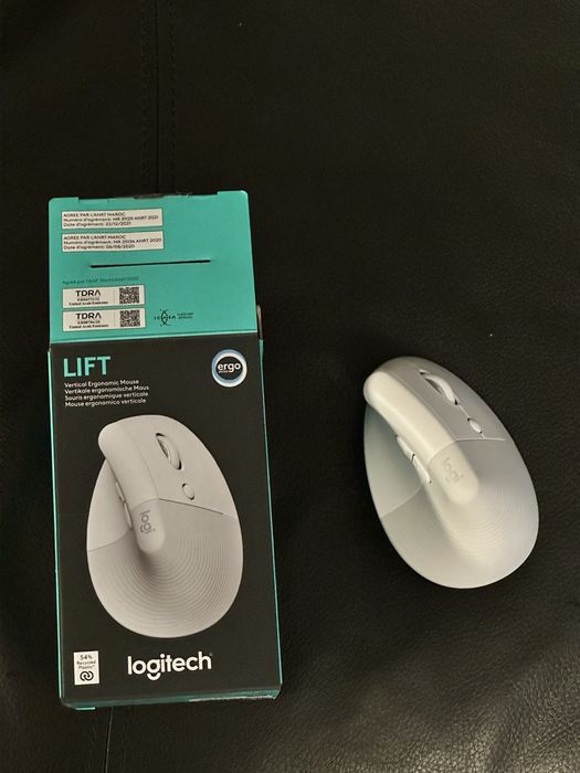 Mouse Logitech Lift Vertical Ergonomic, Offwhite / Pale Grey