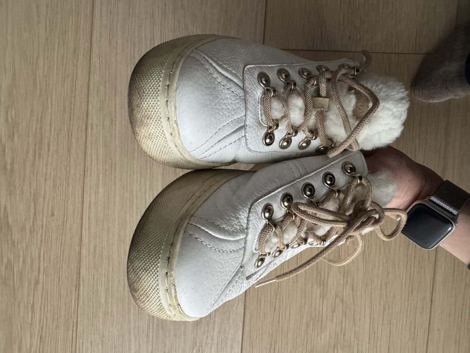 Massimo Dutti дамски  кецове от ест.кожа -37номер